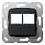 Накладка для Modular Jack (черный) Gira. Вид 1.