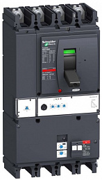 432732 NSX400F VIGI MIC.2.3 4П4Т 400A Электронный 4х-полюс. автомат 400А 36kA c блоком дифференциальной защиты, подкл. под шину  Schneider Electric. Вид 1