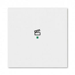 Клавиша одинарная с символом сцены free@home белый Levit ABB. Вид 1
