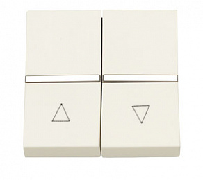 N2244 PL Механизм выключателя жалюзи кнопочный, без фиксации, 2-модульный (серебристый) Zenit ABB. Вид 1