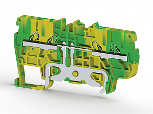 PYK2,5CT Клеммник пружинный быстрозажимной (Push in), 2,5 мм.кв., (земля) Klemsan. Вид 1