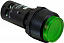 CP3-13G-10 Кнопка с подсветкой зеленая 220В AC/DC с выступающей клавишей без фиксации 1НО ABB. Вид 1.