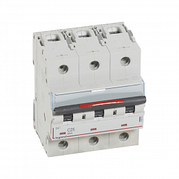 DX3 Автоматический выключатель 3-полюсный, 25A, 36kA (хар-ка С) Legrand. Вид 1