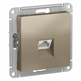 Розетка компьютерная RJ45, кат. 6A, механизм (шампань) Atlas Design Systeme Electric. Вид 1