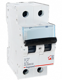 XG3 Автоматический выключатель 2-полюсный, 40А, 6kА (хар-ка C) Legrand. Вид 1