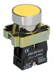 Кнопка управления LAY5-BA51 без подсветки желтая 1з ИЭК. Вид 1