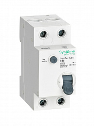 Дифф. автомат 1P+N, 25А, 30mA, тип A, 6kA (хар-ка C) City9 Systeme Electric. Вид 1