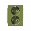 302EUC-05 Розетка Double Shuko 16А 230В Impressivo, зеленая, RAL6025 ABB. Вид 1.