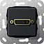 Розетка DVI (черный) System 55 Gira. Вид 1.