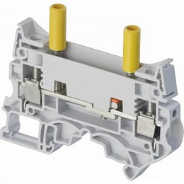 Клемма ZS10-ST-T4 со скользящей перемычкой для цепей трансформатора тока, встроенные тестовые гнезда IP20 TYCO. Вид 1