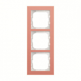 1723-227 Рамка 3-постовая, Axcent, стекло, благородный коралл ABB. Вид 1