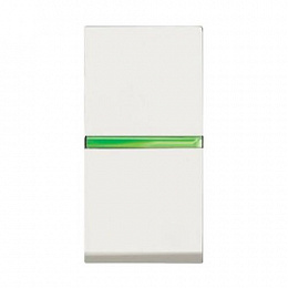 N2104.5 BL Механизм 1-клавишной кнопки с клавишей с контрольной подсветкой, 1-модульный (альпийский белый) Zenit ABB. Вид 1