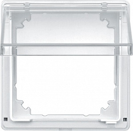 Промежуточное кольцо с прозрач. крышкой (полярный белый) Merten Aquadesign Schneider Electric. Вид 1