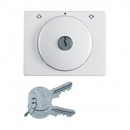Накладка с замком к жалюзийному замочному выключателю (полярная белизна, глянцевый) Arsys Berker. Вид 1