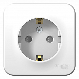 Розетка с заземлением со шторками, О/У изол.пл., 16А, 250В (белый) Blanca Systeme Electric. Вид 1