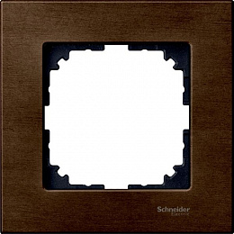 Рамка 1-постовая, sm (дерево орех) Merten M-Elegance Schneider Electric. Вид 1
