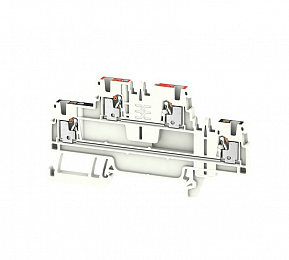 A2T 1.5 KNX RD-BK Многоуровневая модульная клемма, PUSH IN, 1.5мм², 500В, 17.5A (оранжевая) Weidmuller. Вид 1