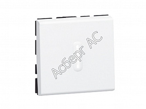 Кнопочный выключатель со светодиодной подсветкой 2М 6А 1ПК (белый) Mosaic Legrand. Вид 1