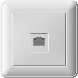 Розетка компьютерная RJ45 кат.5e, в сборе (белый) Wessen 59 Schneider Electric. Вид 1