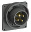 Вилка с прямым фланцем easy&safe 316ebu1w,16a,3p+e,ip67,1ч ABB. Вид 1.