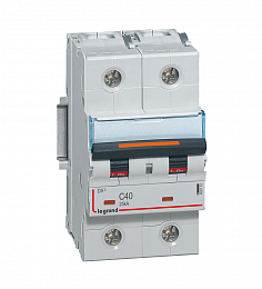 DX3 Автоматический выключатель 2-полюсный 40A 25kA (хар-ка C) Legrand. Вид 1