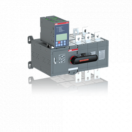 OTM800E3C8D230C Реверсивный рубильник 3-полюсный 800А, с моторным приводом 240В AC , с блоком АВР OMD800 (с ручкой) ABB. Вид 1