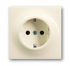 20 EUC-72-500 Розетка SCHUKO 16А 250В, серия impuls, цвет слоновая кость ABB. Вид 1