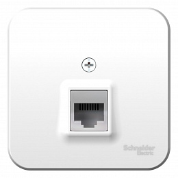 Розетка телефонная RJ11 изол.пл., О/У (белый) Blanca Systeme Electric. Вид 1