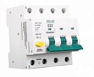 ДИФ-103 Дифф. автомат 3P+N, 10А, 30mA, тип A, 6kA (хар-ка C) DEKraft