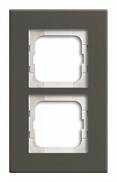 1722-815 Рамка 2-постовая, Carat, фарфор ABB. Вид 1