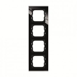 1724-245 Рамка 4-постовая, Axcent, стекло, черный ABB. Вид 1