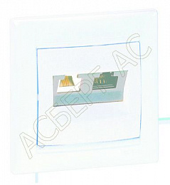 Розетка RJ11/RJ45 Cat6 UTP алюм Valena Legrand. Вид 1