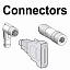 Два modbus plus терминатора, ip20 - металл Schneider Electric. Вид 1.