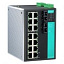 16-портовый управляемый коммутатор: 14х10/100 BaseT Ethernet, 2х100BaseFX, -40...+75С MOXA. Вид 1.