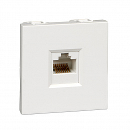 Розетка 1xRJ45 cat.5e формата 45х22,5 (белый RAL9003) W45 Systeme Electric. Вид 1