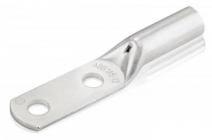 Наконечник каб. spec-kon, прямой, с удлиненным хвостовиком, с 2-мя отверстиями, медь луженая, серый, 300x12мм, 300m12-2lb,. Вид 1