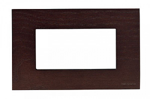 N2474 WG Рамка итальянского стандарта на 4 модуля, серия Zenit, натуральное венге ABB. Вид 1