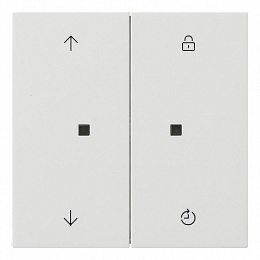 Накладка на жалюзийный выключатель (белый глянцевый) F100 Gira. Вид 1