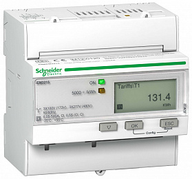 Счетчик 3-ф активной энергии iEM3115, 4 тарифа, кл. точн. 0.5S, транс. вкл. Schneider Electric. Вид 1
