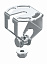 Крепление к потолку шарнир.b47/m10 ss316 Schneider Electric. Вид 1.
