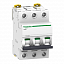 iC60N 3P 50А Автоматический выключатель 3-полюсный, 50А, 6кА (хар-ка D) Schneider Electric. Вид 1.
