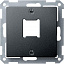 Центральная плата для розетки RJ11/RJ45,1пост, qf sm (антрацит) Merten Schneider Electric. Вид 1.