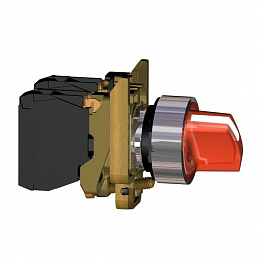 Переключатель с подсветкой, 3 положения xb4bk134b5 Schneider Electric. Вид 1