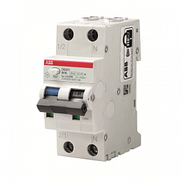DS201 C6 A30 Дифф. автомат 1P+N, 6A, 30mA, тип А, 6kA (хар-ка C) ABB. Вид 1