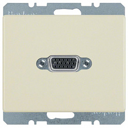 Розетка VGA с винтовыми клеммами (белый, глянцевый) Arsys Berker. Вид 1