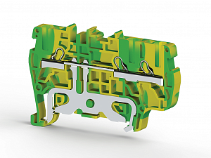 PYK2,5ET Клеммник пруж. быстрозажимной (Push in), 3-хвыводной, 2,5 мм.кв., (земля) Klemsan. Вид 1