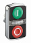 Головка кнопки двойная с маркировк + led zb4bw7l37417 Schneider Electric. Вид 1.