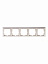 2515-92-507 Рамка 5-постовая с декоративной накладкой (слоновая кость) Basic55 ABB. Вид 2.