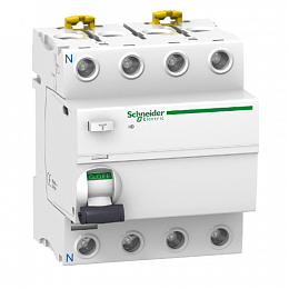 iID 4Р 63A 300mA AC Блок утечки тока 4-полюсный, 63A, 300mA, тип АC (УЗО) Schneider Electric. Вид 1