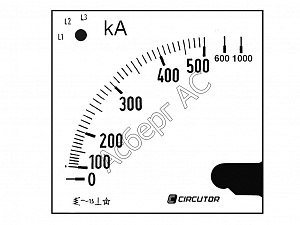 Шкала для амперметра EC72 FA 200/5A Circutor. Вид 1